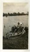 Unidentified women on a boat