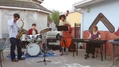 JOAN HICKEY ON PIANO,&nbsp; JOSH QUIRK ON DRUMS,&nbsp; MICHAEL FENOGLIO ON SAX&nbsp; AT BOOMERANGS (1).jpg