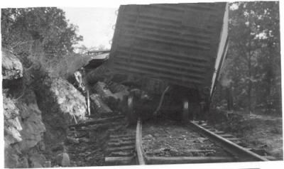 Train wreck, possibly in Indiana