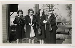 Unidentified group of women in formal clothes
