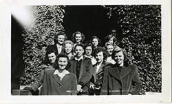 Group photo at Barker Hall, Michigan City, IN