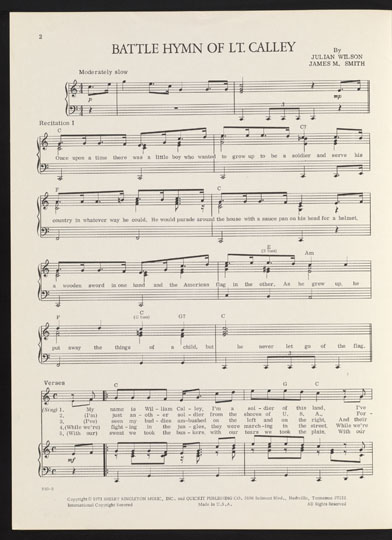 Battle Hymn of Lt. Calley, page 1