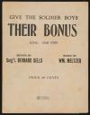Give the Soldier Boys Their Bonus, cover