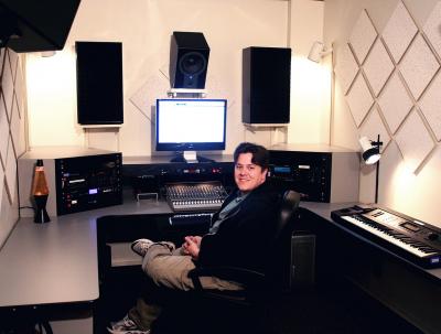 EMS Studio C, Student Jason Mitchell working, 2008