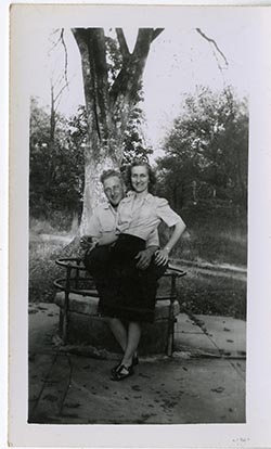 Anna Fay with unidentified man