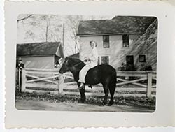 Anna Fay on a pony in Greenfield, OH